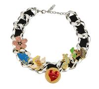 LEEGING Pendentif de coeur de perle coloré incrusté de diamant qui peut tourner. Bijoux pendentif style Hip-hop, accessoire tendance