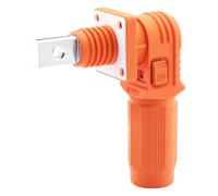 Leehitech Connettore per batteria, 120 A, 25 mm², rame argentato, grado di protezione IP67, connettore singolo per immagazzinamento energetico (120 A, arancione)