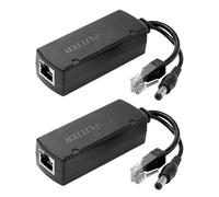 Leehitech POE101A - Splitter POE da 48 V a 12 V, 1 ingresso Gigabit POE, 1 uscita DC da 12 V, compatibile con IEEE 802.3 af/at, per telecamere IP