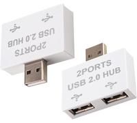 Leehitech Splitter USB 2.0 Hub, 1 a 2 USB, adattatore multiporta, adattatore USB, doppio adattatore USBA maschio a presa USB, 2 porte USB Extender per alimentazione e dati