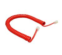 LEEINTO Cavo per cornetta telefonica a Quattro Fili Cavo per cornetta telefonica a Spirale modulare 6Ft Nero/Rosso Bianco Riccio 1,85 m/pz