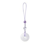 LEEINTO Ciondolo con Fibbia in Giada Bianca Vintage, Cinturino per Telefono, Accessorio a Catena, Portachiavi in Stile Cinese, Donne e Ragazze