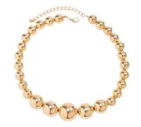 LEEINTO Collana a Catena di Perline Collana Girocollo Regolabile alla Moda con Accessori di Grandi Perle Gioielli di Ornamento a Catena clavicolare Stile Vintage per Le Donne