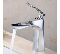 Leekayer Rubinetto Bagno Singolo Foro Montaggio Una Maniglia Cromo Bacino Miscelatore Rubinetto Lavatoio Ottone Rubinetto