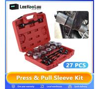 Leekooluu 27pcs Universal Press & Pull Sleeve Kit Car Master Bush strumento di inserimento per la rimozione dei cuscinetti per la riparazione dell'auto manutenzione automatica