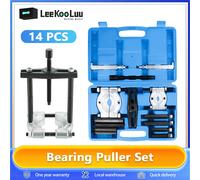 LeeKooLuu Set di estrattori per cuscinetti da 14 pezzi, Kit di rimozione del cuscinetto della ruota con ganasce da 2 "e 3", Set di estrattori per asse del mozzo della ruota