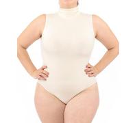 LEELA LAB Body Collo Alto Donna Taglie Forti, senza Maniche, Dolcevita in Morbida Microfibra, Realizzato con Tecnologia Seamless Senza Cuciture - Made in Italy