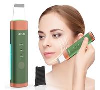 LEELAI Spatola per il viso, professionale, impermeabile, per la pulizia dei pori, la rimozione e l'esfoliazione dei punti neri, corpo in metallo resistente, 3 modalità (verde)
