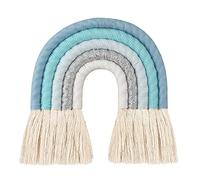 LEEleegang Decorazione da parete in macramè arcobaleno, stile bohémien, per cameretta dei bambini, decorazione per la casa, baby shower, decorazione arcobaleno