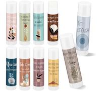 Leelosp 50 set di regali per la consapevolezza della salute mentale, balsamo per le labbra, balsamo per le labbra ispiratore, con carte di affermazione quotidiana positive, regali per la cura di sé
