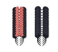 LEEMASING 24 Pack Black Red Mouse Costume Deluxe Tessuto Orecchie Fascia Ragazzi Ragazze Compleanno Capelli Accessori Baby Shower Copricapi Bomboniere Decorazioni