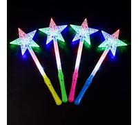 LEEMASING Bacchette magiche con luci a LED, 5 pezzi, per matrimoni, balli, ricevimenti, concerti, campeggio (pentagramma)