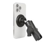 Leenconghui Base magnetica per telefono cellulare con braccio a doppia presa da 9 cm per MagSafe iPhone 17 16 15 14 13 Series, compatibile con supporti RAM B Size