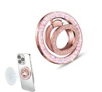 Leeneen Supporto magnetico per telefono con anello magnetico su entrambi i lati, regolabile, compatibile con Magsafe, supporto magnetico compatibile con supporti per auto Magsafe, per iPhone, Samsung
