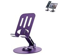 Leeneen Supporto regolabile per telefono da scrivania, multi-angelo, regolabile a 360°, in metallo, antiscivolo, compatibile con telefono, iPad, Nintendo Switch, tutti i telefoni (viola)