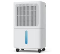 LEENON Deumidificatore Casa Muffa 16L/24h, Elettrico Deumidificatore Portatile con 3 Modalità, Silenzioso 36dB, Riavvio Automatico, Asciugatura Biancheria, Drenaggio Continuo, Timer, per Casa Bagno