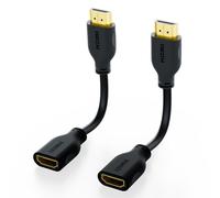 LEENUE HDMI Extension Cable for Streaming Stick, Short HDMI Male to Female Adapter, 4K 3D HDMI Extender Connector, 2-Pack