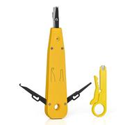 LEENUE Strumento di punzonatura Ethernet, punchdown Krone, per presa RJ45, Cat5/Cat6/Ca6A, cavo telefonico di rete RJ11, strumenti professionali per l'inserimento di terminali con gancio spelafili e