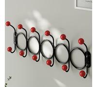 Leeonway Appendiabiti da Parete Metallo,Attaccapanni da Muro Moderno,Ganci Appendiabiti,Bianco/Nero/Verde,Decorazione della di Casa,con 12 Ganci,per Cameretta,Ingresso,Cucina,Bagno