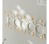 Leeonway Appendiabiti da Parete Metallo,Attaccapanni da Muro Moderno,Ganci Appendiabiti,Bianco/Nero/Verde,Decorazione della di Casa,con 12 Ganci,per Cameretta,Ingresso,Cucina,Bagno
