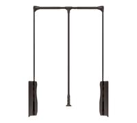 Leeonway Appendiabiti Saliscendi per Armadio,Regolabile Appendiabito Saliscendi,Rimovibile Appendiabiti Lift da Parete,Servetto saliscendi Armadio,Salvaspazio,per cabine Armadio o Guardaroba