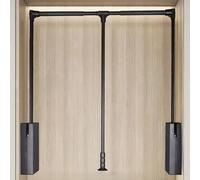 Leeonway Appendiabito saliscendi Armadio,Asta Appendiabiti Estraibile,Barra Appendiabiti saliscendi Largo Regolabile Appendiabiti,Largo Regolabile,Adatto a cucine e camere da Letto