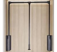 Leeonway Appendiabito saliscendi Armadio,Barra Appendiabiti saliscendi Largo Regolabile Appendiabiti,Rimovibile Appendiabiti Lift da Parete,Salvaspazio,Adatto a cucine e camere da Letto