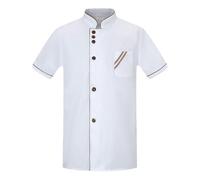 Leeonway Uniforme da Chef,Cappotto da Chef,Uniforme da Cucina,Chefs Jacket,Giacca da Cuoco,Delicato sulla Pelle,Fresche E Traspiranti,per Servizi di Ristorazione E Fornai