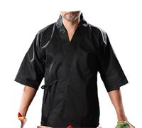 Leeonway Uniforme da Cucina,Cappotto da Cuoco Abbigliamento,Giacca da Chef Unisex,Chefs Jacket,Giacca da Cuoco,Collo Obliquo,Delicato sulla Pelle,Resistente all'Usura,per Ristorante Hotel