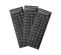 LEEQ 3 pezzi Kit adesivi tastiera per conversione layout, Keyboard Stickers, Tastiera del Computer Portatile per Qualsiasi Tastiera Standard(in francese)