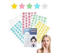 LEEQ 5 immagini 200 Pezzi Patch Brufoli Idrocolloide, Patch Patch Per Brufoli A Forma Di Stella con Olio dell'albero tè Acido Salicilico, Pimple Patch Cerotti Giorno e Notte Invisibile e Impermeabili