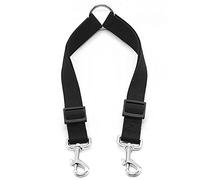 LEEQ guinzaglio doppio per cani Doppio Guinzaglio Regolabile per Addestratore di Animali Domestici Doppio Divisore per Cani Doppio Guinzaglio per Allenatore Camminatore Piombo per Due Cani(Nero)