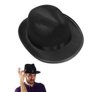 LEEQBCR 1 Pcs Cappello da gentiluomo britannicoda jazz,ideale per giochi di ruolo, carnevale, gentiluomini, teatro, feste, nero