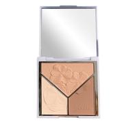 LEEQBCR 1 Pezzo Palette di Fard Tricolore, Palette di Fard e Contorno Viso, Fard Viso Leggero e a Lunga Durata, ombretto per Naso Opaco evidenziatore, ombretto per Occhi per Principianti con Specchio