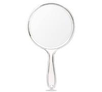 LEEQBCR 1 pezzo Specchio portatile con manico, specchio a mano a doppia faccia, specchio d'ingrandimento, specchio per il trucco portatile,uso domestico e da viaggio, trucco quotidiano per donne