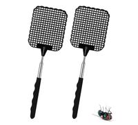 LEEQBCR 2 Pezzi Manuale Paletta Mosche, Scacciamosche Estensibile, Scacciamosche Plastica Forte Flessibile per Prevenire Mosche,Zanzare e Insetti