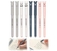 LEEQBCR 8 PCS Penna A Sfera Cancellabile, 0,5mm Gel Pen Simpatici Penne Animali Animato Cartoneper Attrito per Scuola, Ufficio, Cancelleria, Studenti