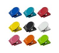 LEEQBCR Clip di Metallo Magnetico Multicolore da 9 Pezzi, Clip Magnetica da Muro Nota Lavagna per Lavagna Bianca