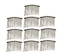 LeeQinersw 10 Fermagli per Capelli Fai Da Te, Pettini Laterali, Accessori per Capelli, Bronzo