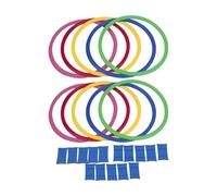 LeeQinersw 10 Pezzi Anelli per Allenamento Agilità Gioco di Gambe Sport all'Aria Aperta Playset Anelli Circolari Multifunzione Set per Calcio Treno Sport, 42 Cm