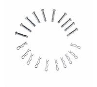 LeeQinersw 10 Pezzi Perno per Coclea Spazzaneve Diametro 6 Mm Lunghezza 38 Mm Resistente Corrosione Set di Perni e Coppiglie Antiruggine per Officina