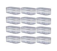 LeeQinersw 12 Pezzi Scatola Trasparente per Caramelle Scatole Biscotti Rettangolari Porta Dolci PS Antiurto Adatta per Cerimonie Regali Casa Esposizione, 11.8 Cm X 6 Cm X 5