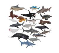LeeQinersw 20 Pezzi realistici di Animali delle profondità Marine, Set da Gioco di Figure di Animali marini, Modello di Animale Marino
