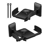 LeeQinersw 2X Staffe per Montaggio a Parete per Altoparlanti da Scaffale, Robuste con Fascette, Pratiche E Facili da Installare, con Doppio Morsetto Laterale.