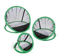 LeeQinersw 3 Pezzi Rete da Allenamento Golf Rete Chipping Bersaglio Golf Rete Pieghevole Supporto Porta Bersaglio Ausilio Poliestere con Nylon Durabile Montaggio, Verde