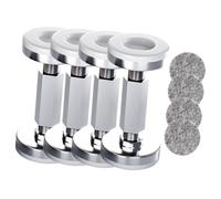 LeeQinersw 4 Pezzi Telaio Letto Filettato Strumento Antiscossa Fermo Testata Metallo Supporto Lega Pad Morbido Adatto per Soggiorno Camera Da Letto Armadi Paret, Regolazione Da 93 Mm