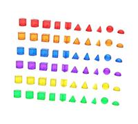 LeeQinersw 60x Forme 3D, Solidi Geometrici, Giocattoli per ordinare e impilare, Diverse Forme, Coni, Materiali matematici educativi per la Scuola