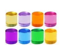 LeeQinersw 8 Pezzi Rainbow Building Blocks Cilindri Acrilici Colorati Trasparenti Gioco Educativo Impilabile per Bambini Adatto a Regali Sviluppo Sensoriale Stan, come descritto, 2.5 Cm