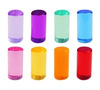 LeeQinersw 8 Pezzi Rainbow Building Blocks Cilindri Acrilici Colorati Trasparenti Gioco Educativo Impilabile per Bambini Adatto a Regali Sviluppo Sensoriale Stan, come descritto, 5 Cm