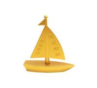 LeeQinersw a Vela Cinese in Ottone da Tavolo Compatto Scultura di a Vela con Scritti Orientali Nautico per Ricevimento